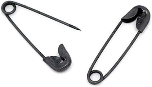 AKOAK 1000 Pack Safety Pins Exquisite 19mm Black Tone Metal Clothing Accessories Trimming Fastening Tool Findings Small Metallic Clip Buttons Fast...