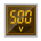 Digital Display AC Voltage Indicator, 22mm Square Head LED Voltage Tester AC50~500V Voltmeter Monitor (Yellow)...