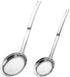 Kitchen Skimmer Strainers Stainless Steel Mesh Colanders Food Strainers Set Fine Mesh Sieve With Handle Slotted Spoon Handheld Fry Oil Filter For ...
