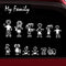 TOTOMO 13 Stick Figure My Family Car Stickers (Style#1) with Pet Dog Cat Family Car Decal Sticker for Windows Bumper...