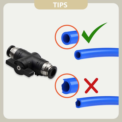 3 Pcs 6mm Pneumatic Ball Valve Push to Connect Fittings BUC Air Flow Control Valve Straight Quick Connect Air Hose Fittings...