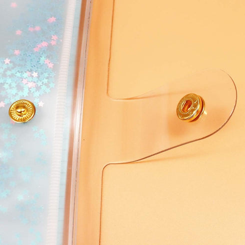 A5 6-Ring Clear PVC Binder Planner Cover Gold Rings Loose Leaf Notebook Binder Transparent Refillable Notebook Shell Protector (Clear PVC Style Go...