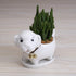 Cute Dog Succulent Planter Pot with Drainage Tray, White Ceramic Flower/Cactus Container, Animal Bonsai Holder for Air Plants...