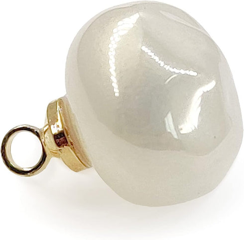 Irregular Faux Pearl Sewing Shank Buttons 20 Pcs - 10mm, 13/32"...