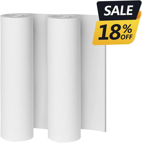 2-Pack White Eva Foam Cosplay Sheets roll, Premium eva Craft Foam 6mm Thick, 13.9" x 49", High Density 86kg/m3 for Cosplay Costume, Crafts, DIY Pr...