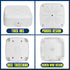 5" Security Camera Base Junction Box, Universal Electrical Box for CCTV Surveillance Cameras, Plastic Waterproof Junction Box Mount Bracket (5" Sq...