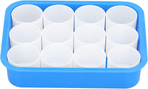 12 Pcs Painting Cups with Storage Box No Spill Paint Cups Washable Paint Mix Cups Kids Painting Tools for Watercolor Tempera Home School...