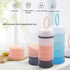 Baby Milk Powder Formula Dispenser, Non-Spill Portable and Stackable Formula Travel Container, 4 Layers Twist Lock Snack Storage Container for Pro...