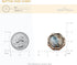 20 pcs Transparent Resin Marbling Octagon Metal Sewing Shank Buttons for Coats -25mm -1"...