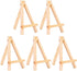 5 Pack 4.9" Mini Wood Display Easel, Natural Wooden Tripod Holder Stand for Displaying Small Canvases, Business Cards, Photos...