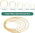 1 Box 5 Styles 100pcs Gold Earring Beading Hoops Round Circle Beading Hoop Brass Linking Earrings Beading Hoop Findings for Jewelry Making Supplie...