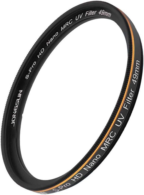 49mm UV Filter, S-Pro HD Nano MRC Camera Ultraviolet Protection Filter, Multicoated, B270, Ultra-Slim, Lens Cloth Kit...