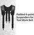 WOLF WTH2115 Padded 4-point Suspenders for Tool Work Belt | Universal Breathable Comfort Lightweight | Contractors Handyman | Pain Stress Relief W...