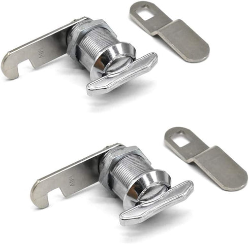 2Pcs Thumb Operated Cam Lock 7/8" Non-Locking Compartment Lock for RV, Camper, Vehicles, Storage...