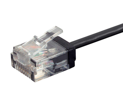 Monoprice Cat6 Ethernet Patch Cable - Snagless, 550MHz, UTP, 32AWG, 0.5 Feet, Black - Micro SlimRun Series...