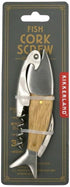 Kikkerland Lightwood Fish Corkscrew...