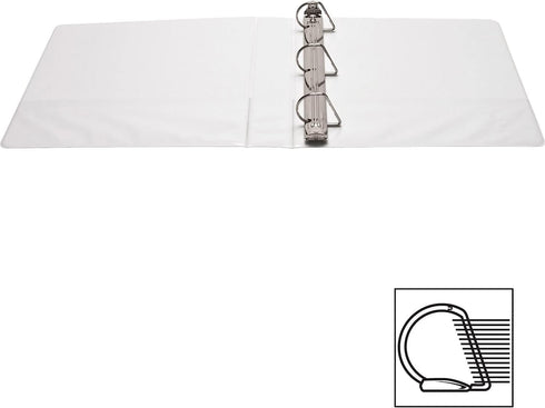 Business Source 28441 D-Ring Binder, w/ Pockets, 1-1/2-Inch Capacity, White...