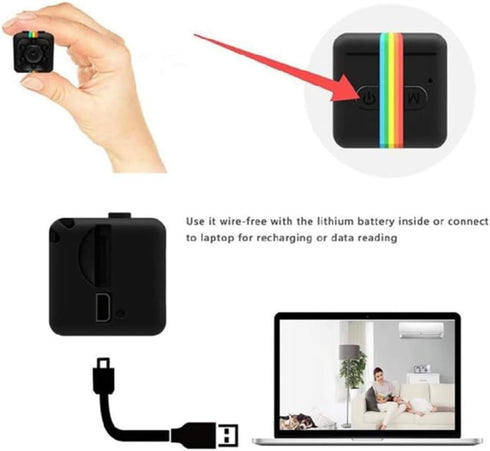 Webcam Mini Camera SQ11 HD Camcorder SQ8 SQ9 Upgrade Night Vision Mini Cam 1080P Sports Mini DV Voice Video Recorder(Black)...