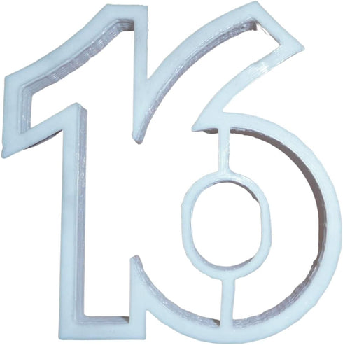 NUMBER 16 SWEET SIXTEEN BIRTHDAY ANNIVERSARY EVENT COOKIE CUTTER MADE IN USA PR108-16...