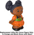 Replacement Part for Little People Tessa and Pumpkin Halloween Playset - CJD01 ~ Replacement Little Girl Tessa Figure in Orange and Black Dress wi...