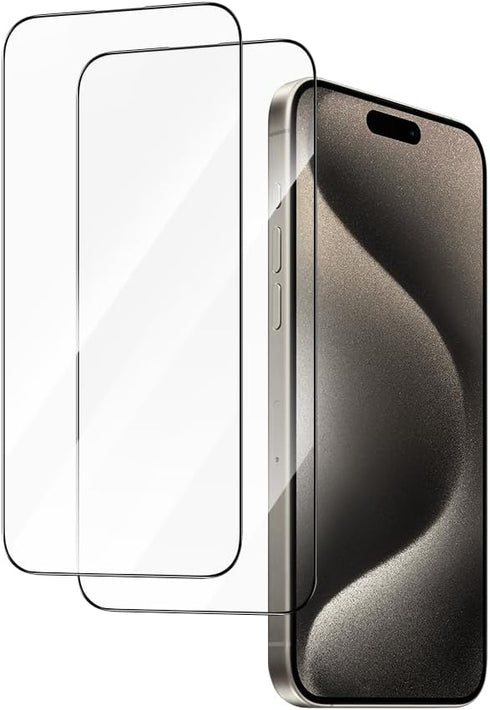 PERFECTSIGHT 2 Pack Diamond Hardness for iPhone 15 Pro Max Screen Protector 6.7 Inch, HD Clear 8X Shockproof Premium Tempered Glass Screen Protect...