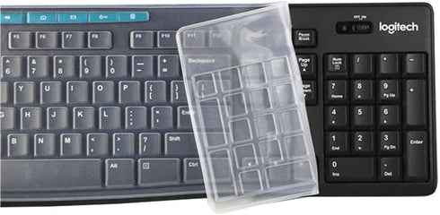 Silicone Keyboard Protector Skin Cover Compatible with Logitech MK295 MK275 K200 MK200 K260 MK260 K270 MK270 Desktop Keyboard (Clear, Compatible f...
