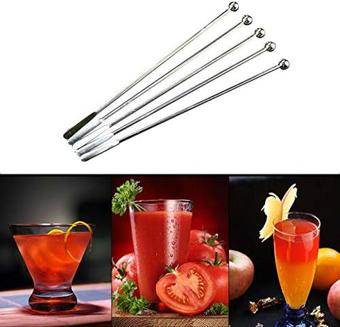 20 pcs Stainless Steel Coffee Beverage Stir Sticks Cocktail Stirrers Drink Swizzle Stick 7.4" Swizzle Stick Picks Tools...