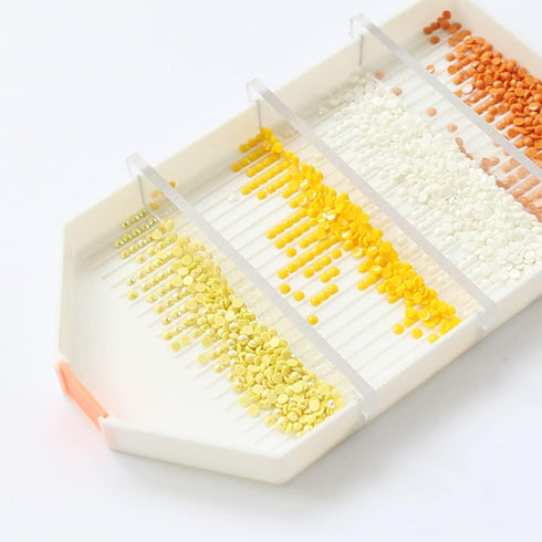 5 Piece Diamond Painting Tool Plastic Bead Sorting Tray Organizer Diamond Rhinestone Plate Bead Sorting Trays Drawing Accessories Kit for DIY Art ...