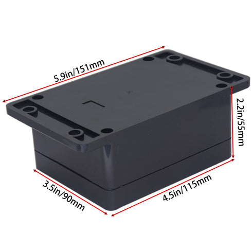 Watertight Junction Box, IP67 Waterproof Project Box Durable ABS Plastic Electronic Enclosure Case for DIY Electrical Project with Wall Fixed Ear ...