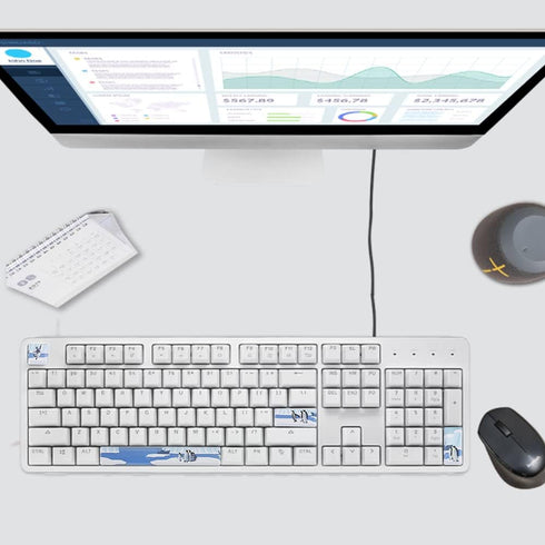 Zopsc Penguins Pattern Keyboard Keycaps Kit PBT Keycap Set Space+ESC+Enter+Numpad Enter Key for Mechanical Keyboard Keycaps...