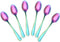 Demitasse Espresso Spoons, Mini Coffee Spoon, 4 Inches Stainless Steel Small Spoons for Dessert, Set of 6?Rainbow)...