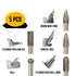 5pcs 1/4" Shank Diamond Burr Bits Set for Rotary Tool, 6x8mm Tungsten Carbide Rotary Files for Woodworking/Drilling/Carving/Engraving/Grinding (Si...
