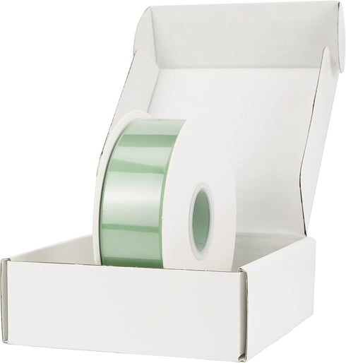 HUIHUANG 1-1/2 inch Double Face Satin Ribbon, Polyester Satin Sage Green Ribbon 50 Yards/Roll for Gift Wrapping Bows Making Floral Bouquet Wedding...