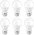 12V LED Bulb 6W(50W Equivalent), Daylight 5000K, 12V-24V AC/DC, 600 Lumens, Non-Dimmable, A19 12V DC LED Light Bulbs, E26 Base, Pack of 6...