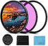 52mm Filter Kit Universal UV CPL FLD Filter Set UV Protection Filter Circular Polarizing Filter Fluorescent Filter with Lens Cap Replacement for C...