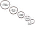 50 Pcs Sliver Assorted Multi-Purpose Metal O Ring for Hardware Bags Ring Hand DIY Accessories - 13mm, 15mm, 20mm, 25mm, 32mm (O Ring)...