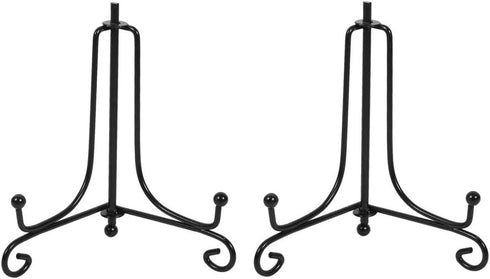(2 pack)Iron Display Stand, Black Iron Easel Plate Display Photo Holder Stand, Displays Picture Frames, Cookbooks, Decorative Plates, Tablets and ...