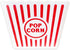 Novelty Place Plastic Popcorn Bowl, Red & White Striped Classic Popcorn Containers for Movie Night - 8" Square x 7" Deep (1 Pack)...