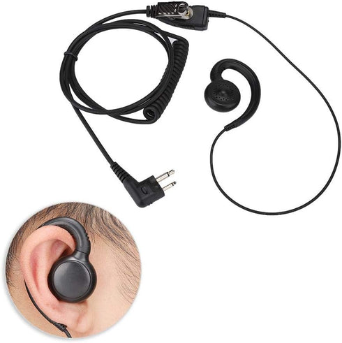 AEH3000-M1A Walkie Talkie Two Way Radio Black Headset Mic for , Modular Design 180° Rotating Speaker Earpiece, ABS Walkie Talkie Earphone High Sou...