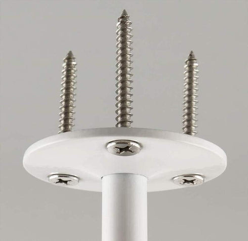 2 pieces of 32mm diameter curtain rod shower curtain wardrobe rod frame pipe flange, ceiling curtain hook, closet rod bracket, white surface treat...