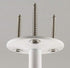 2 pieces of 32mm diameter curtain rod shower curtain wardrobe rod frame pipe flange, ceiling curtain hook, closet rod bracket, white surface treat...