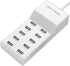 USB Wall Charger 60W USB Charging Station for Multiple Devices Smart Charging Power Hub for Multiple Devices 10 Port Desktop Charger Charging Stat...