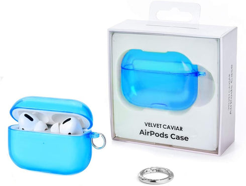 Velvet Caviar Compatible with AirPods Pro Case 2nd and 1st Generation - Cute Protective Hard Cover for Women - Neon Blue...