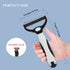 Penguin Dematting Comb for Dogs, Double Sided Shedding and Dematting Undercoat Cat Deshedding Brush with 17+9 Teeth, Cute Cat Matted Fur Remover A...