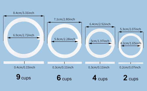 Sivaphe 6 Cups Stovetop Espresso Coffee Maker Replacement Infuser Parts Only for Stainless Steel Italian Moka Pot, 1 Filter and 3 Silicone Gasket ...