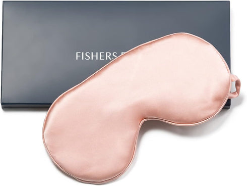 Fishers Finery 25 Momme 100% Mulberry Silk Eye Mask Adjustable Strap (Pink)...