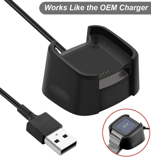 Charger for Fitbit Versa (Not for Versa 2/3), Replacement USB Charging Dock Cable Cord for Fitbit Smart Watch (3.3ft/1m)...