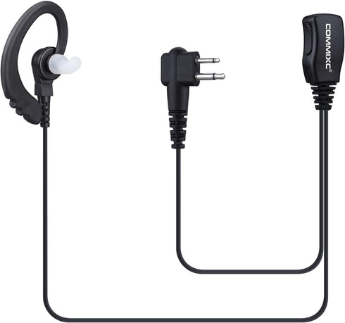 2-Pack Two-Way-Radio Earpieces with Mic PTT, 2.5mm+3.5mm 2 Pins walkie talkie Headset, Compatible with Motorola Walkie Talkies...