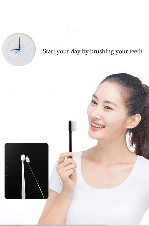 hongjin Extra Soft Toothbrush, Ultra Soft-bristled Adult Toothbrush Micro Nano 15000 Floss Bristle Good Cleaning Effect for Sensitive Teeth Oral G...