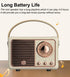 Retro Bluetooth Speaker Wireless Mini Speaker,Bluetooth Speaker with Crystal Clear Stereo Sound Rich Bass,Portable Bluetooth Speaker for iPhone,An...
